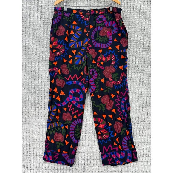 FARM Rio Other - Farm Rio Pajama Pants Womens Size XL Multicolor Pull On Jungle Fruit Snake